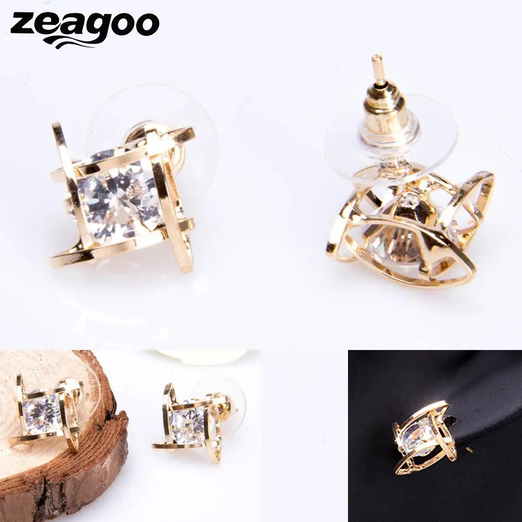 Earrings Pattern Elegant Back Geometric Push Women | Украшения и аксессуары