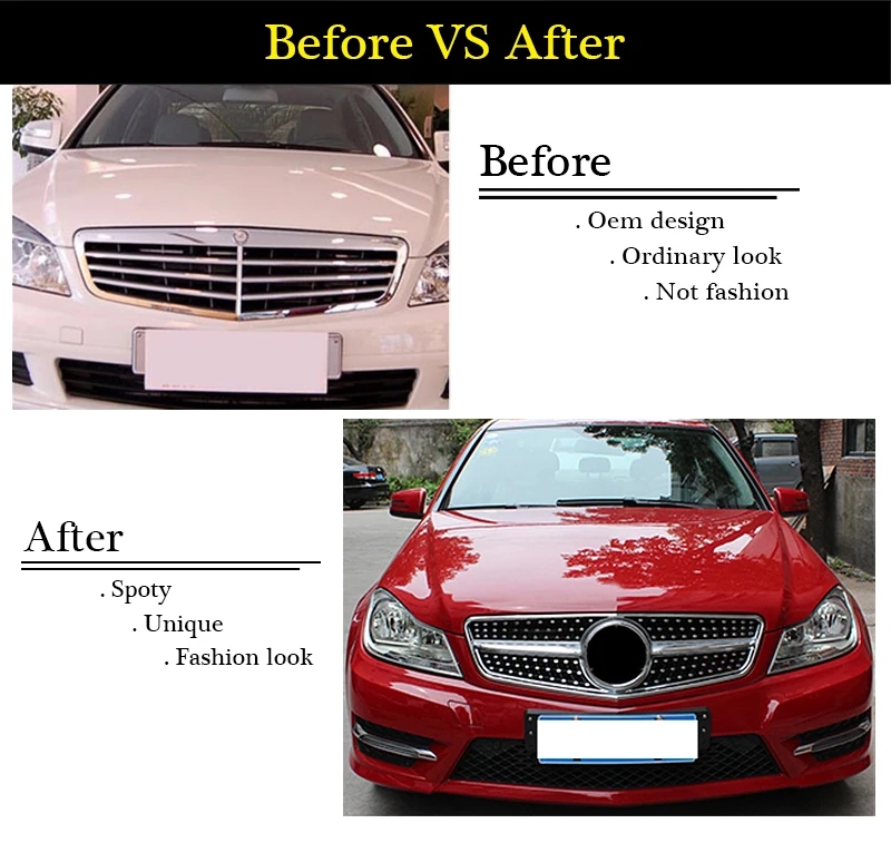 W204 C63 гриль передняя Верхняя Алмазная решетка для Mercedes C Class C204 S204 C180 C200 C300 C350