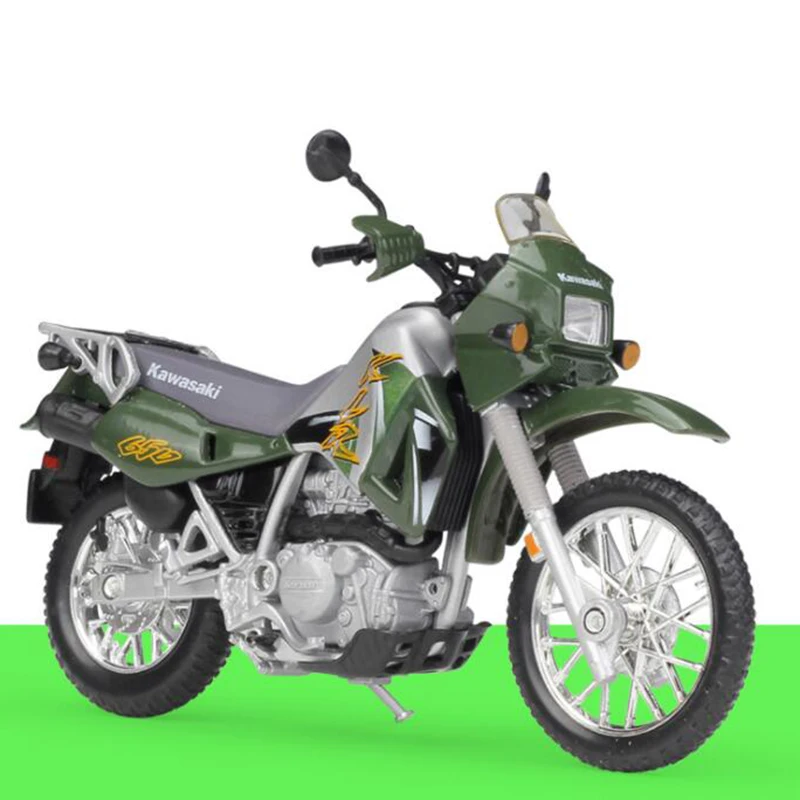 1:18 Масштаб сплав Kawasaki KLR 650 мотоцикл, отлитый под давлением гоночные велосипеды уличная мотоциклетная игрушка для детей Коллекция игрушек дисплей