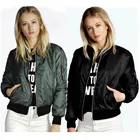 Новая брендовая тонкая куртка 2016, Весенняя женская куртка-бомбер с длинным рукавом, Повседневная приталенная короткая верхняя одежда с воротником-стойкой размера плюс