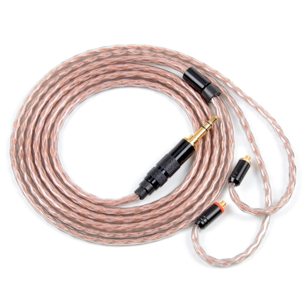 NiceHCK MMCX/2Pin разъем 4 4/3 5/2 5 мм сбалансированный 8 ядро высокой чистоты Медь кабель