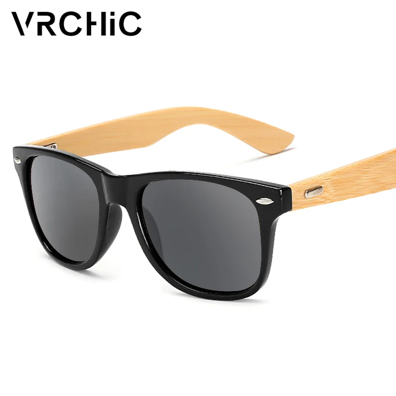 VRCHIC Ретро Мужские деревянные очки Женские бамбуковые женские солнцезащитные