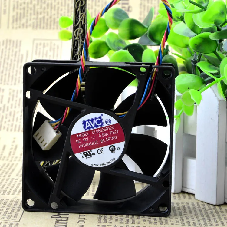 AVC DL08025R12U 8cm вентилятор 12V 0.5A PWM гидравлический подшипник|8cm fan|fan 12vfan |
