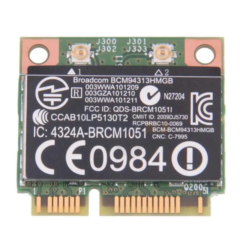Wireless Adapter Card for BroadCom BCM94313HMGB BCM4313 Wifi + Bluetooth 4.0 Mini PCI-E 150Mbps HP G4 G6 DV6 SPS 657325-001 | Компьютеры и