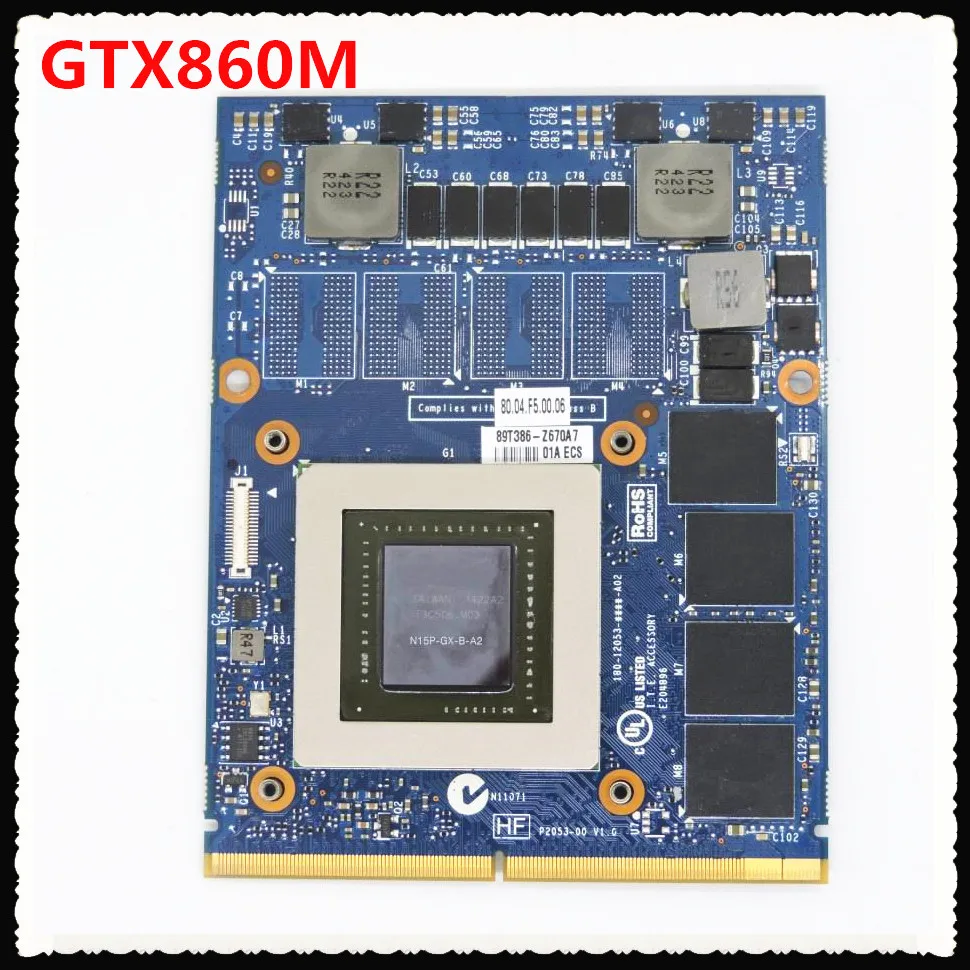 Видеокарта GTX860M GTX 860M 2G DDR5 128bit VGA для Clevo P375SM P170EM P150EM P157SM P151SM P150SM P170SM P177SM P370SM