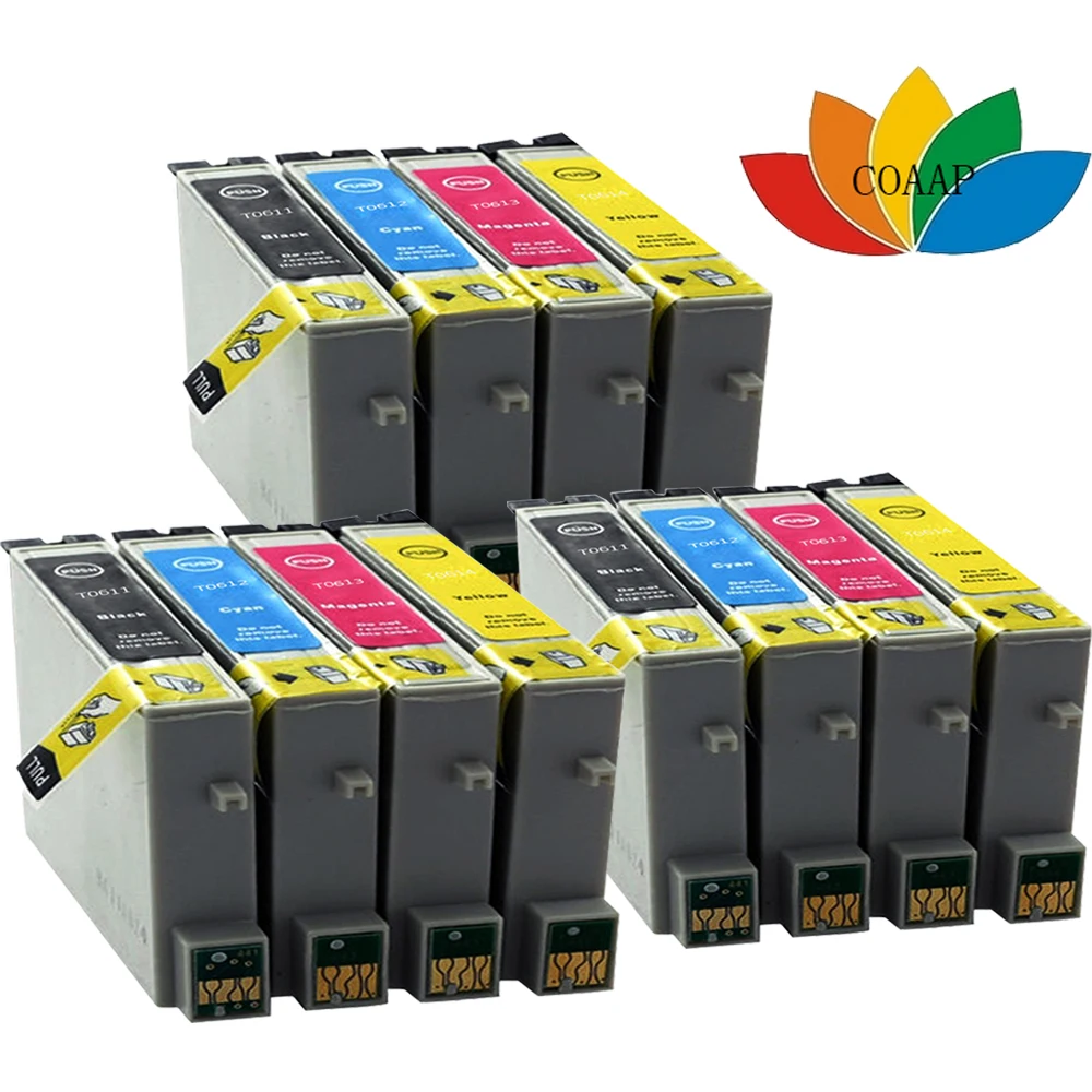 Совместимый чернильный картридж 12x T0611 T0614 для принтера EPSON Stylus D68 D88 D88Plus DX3800 DX4200