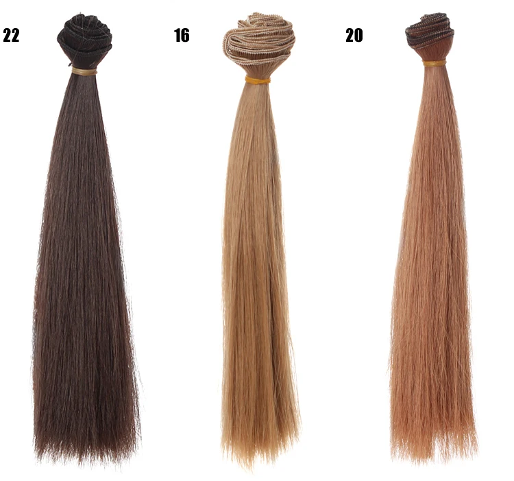Refire bjd hair 25 см * 100 черный розовый коричневый хаки белый серый цвет длинная