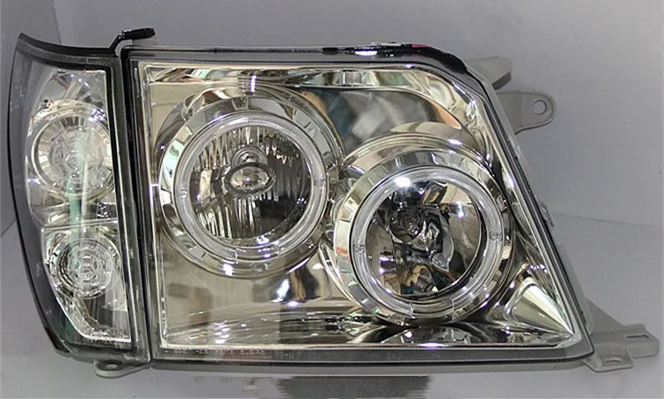 EOsuns фара в сборе с модифицированным ангельским глазом для toyota land cruiser prado LC90 2700 3400,2 шт