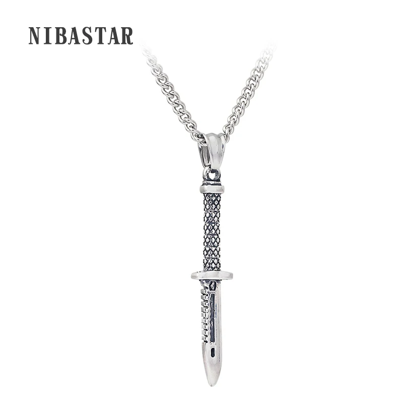 Supernatural Sword Dagger Knife Necklace Pendant for Men 316L Stainless Steel Male Bike Jewelry | Украшения и аксессуары