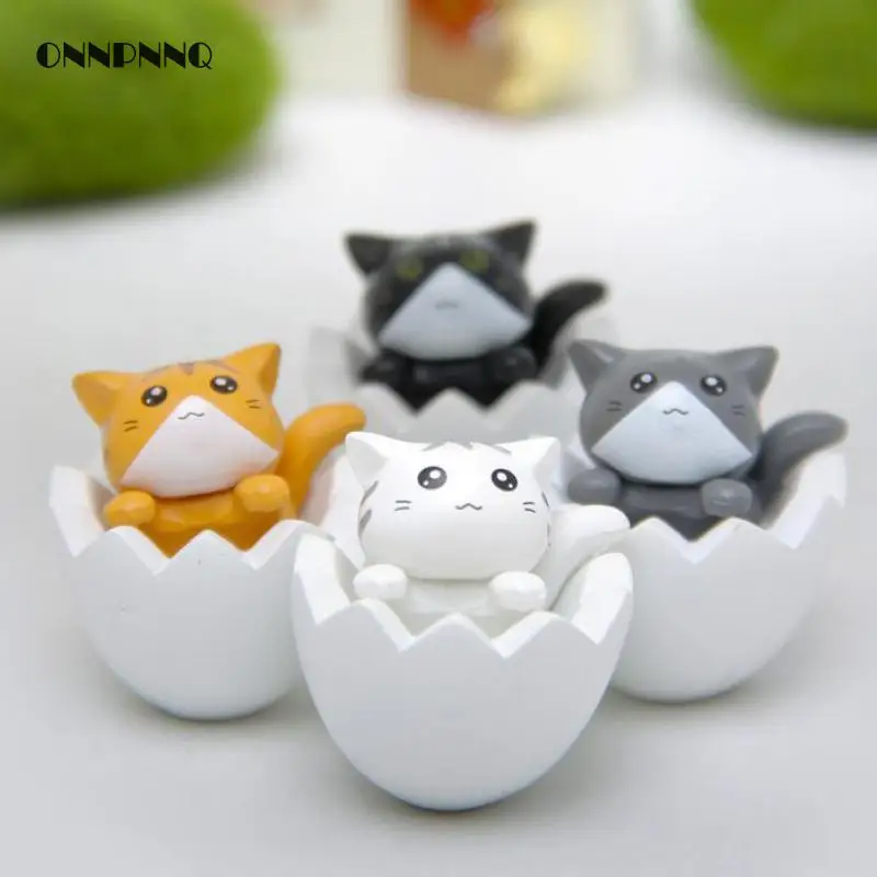 4 шт. Diy Kawaii Eggshell игрушки для кошек миниатюрные милые животные кошка кукла Дети