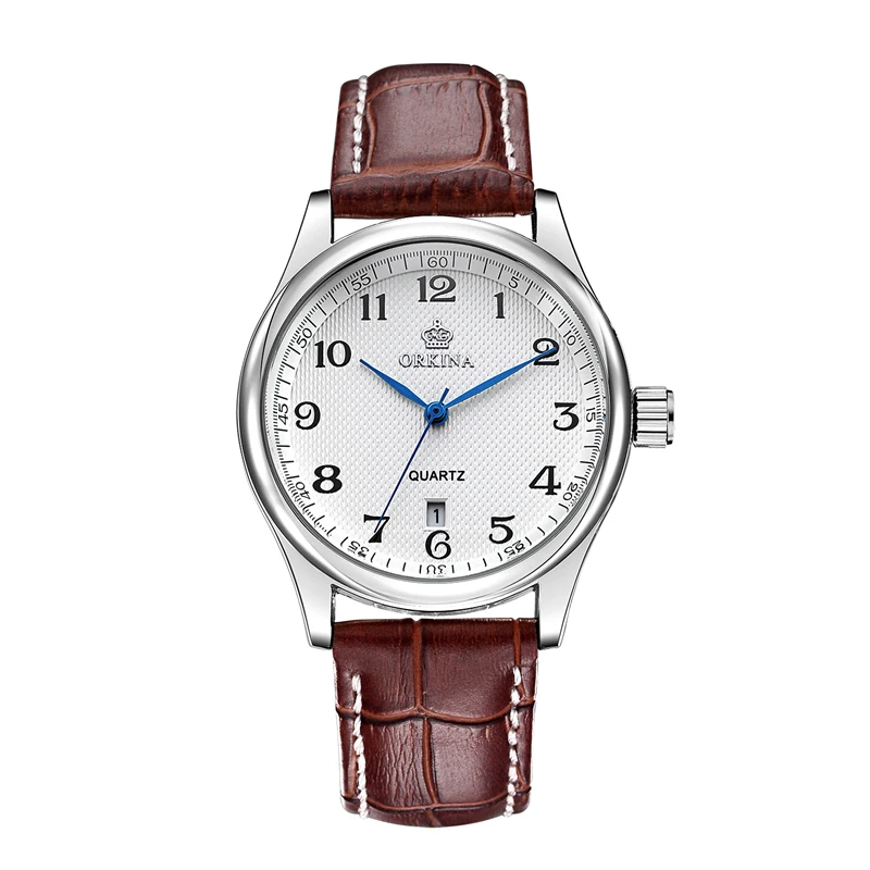 white brown leather MG Топ люксовый бренд мужские военные спортивные часы мужские кварцевые часы мужские полностью стальные повседневные деловые наручные часы Relogio Masculion - Цвет: white brown leather