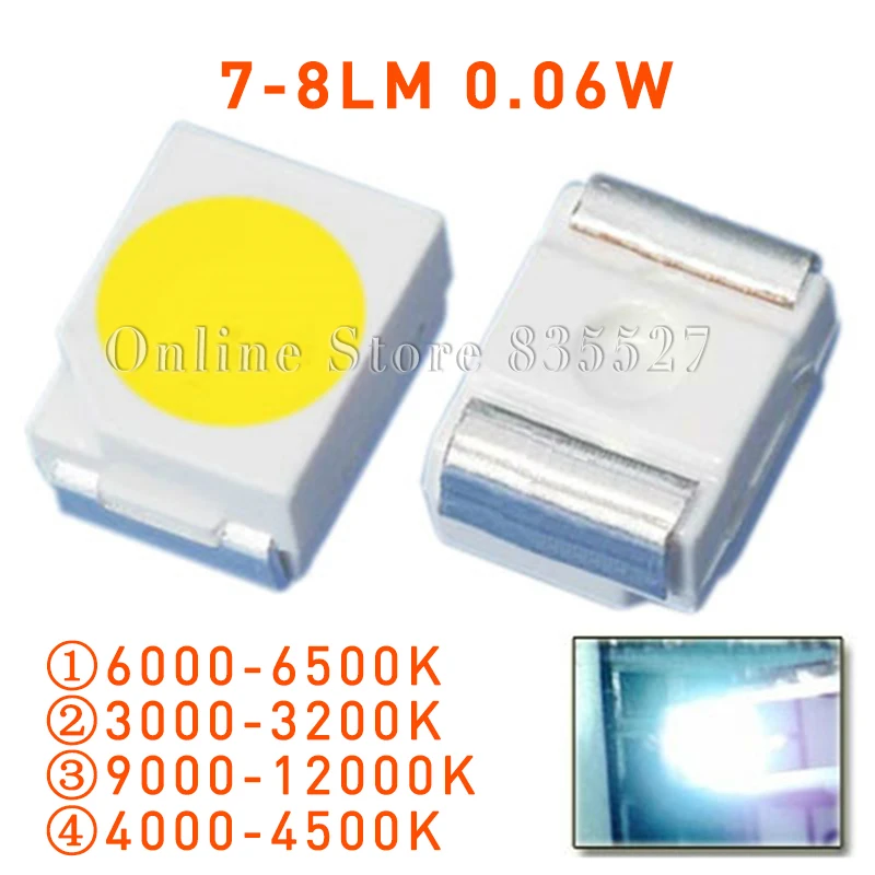 1000 шт./лот 1210 3528 SMD LED супер яркий натуральный/теплый/холодный белый