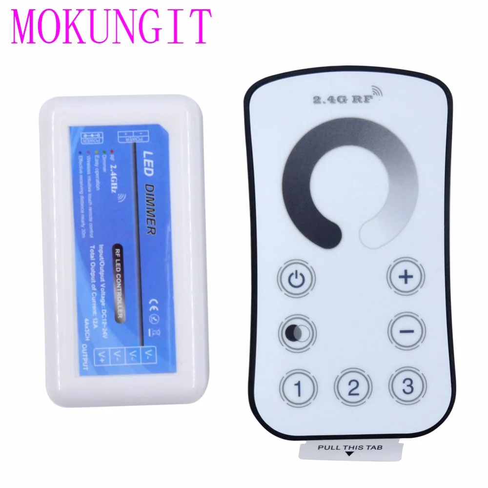 1шт. Беспроводной сенсорный диммер для светодиодной ленты 5050 3528 одного цвета RF 2.4G + контроллер DC12V~24V on