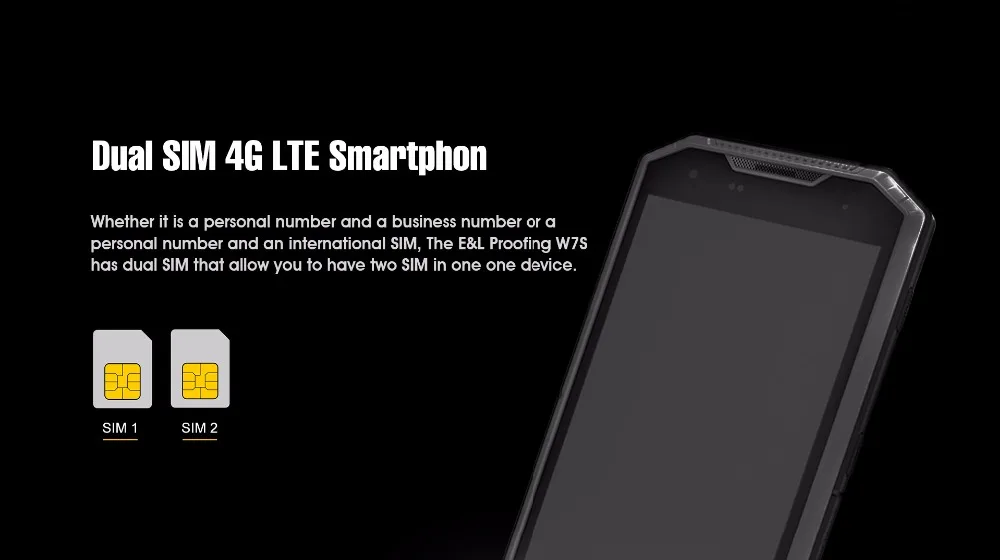 E& L W7S 4G водонепроницаемый 5,0 дюймовый HD IP68 мобильный телефон MTK 6737 четырехъядерный 16 ГБ+ 2 Гб смартфон сенсорный Android 7,0 прочные телефоны