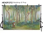 MEHOFOTO на день рождения Фон фотографии деревенской масла лесных животных, лисы, джунглей фон для студийной детской индивидуальный для фотосессии