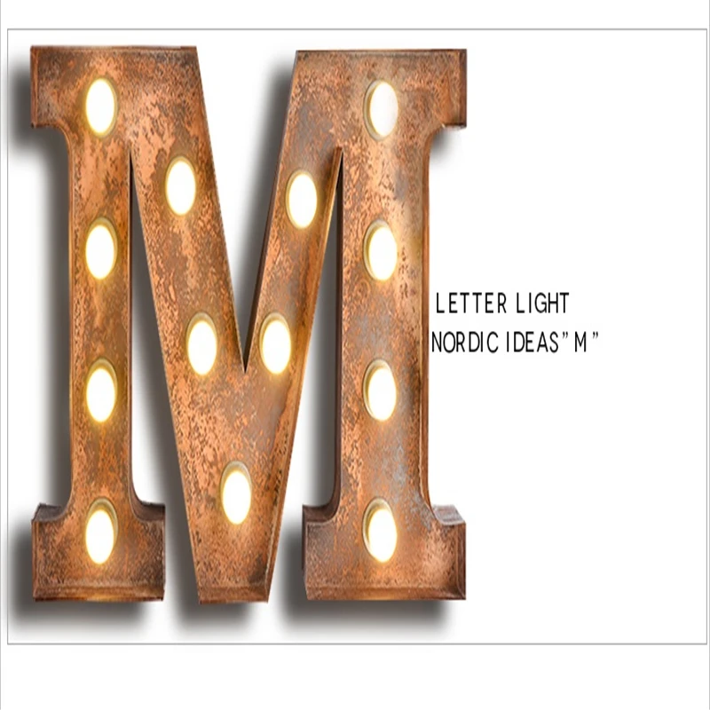 Фумат буквы м Настенные светильники винтажная арт-деко лампа кафе бар