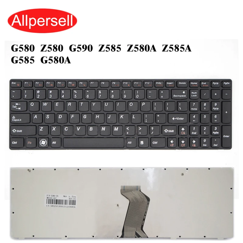 

Новая черная клавиатура для ноутбука Lenovo G580 Z580 G585 G590 Z585 Z580A Z585A G580A