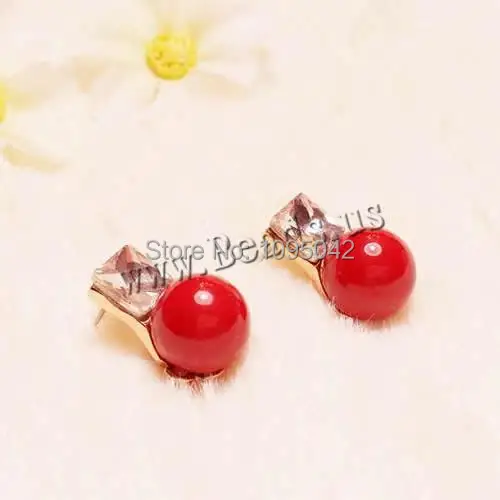 Free shipping!!!Acrylic Jewelry Earring Fashion Graceful Zinc Alloy with Acrylic stainless steel post pin Round | Украшения и