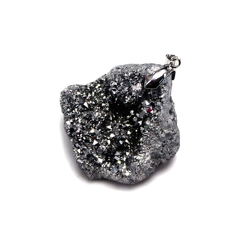 Горячая продажа Радужный кристалл геоде druzy натуральный камень кулон уникальный