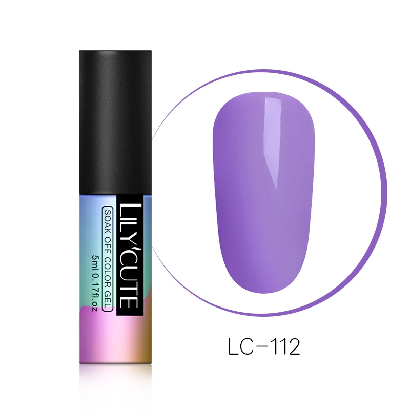112 LILYCUTE 175 цветная серия Гель-лак для ногтей розовый блестящий дизайн ногтей УФ-светодиодный Гель-лак для замачивания полуперманентный Гель-лак - Цвет: 112