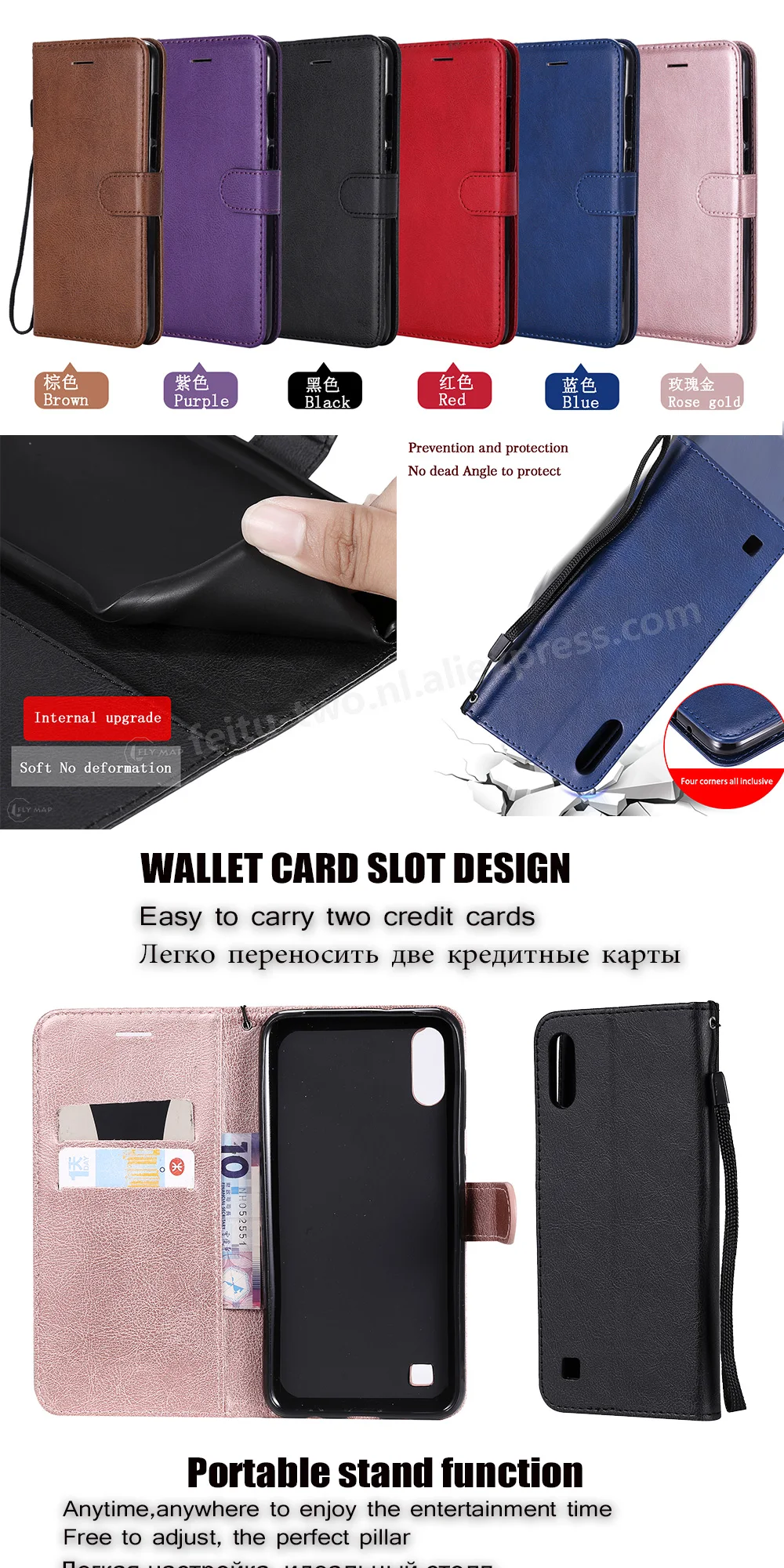 Чехол-кошелек для samsung Galaxy A10 10A A105 A105F/DS A105FD, откидной кожаный чехол для телефона A 10 SM-A105F/DS SM-A105FD