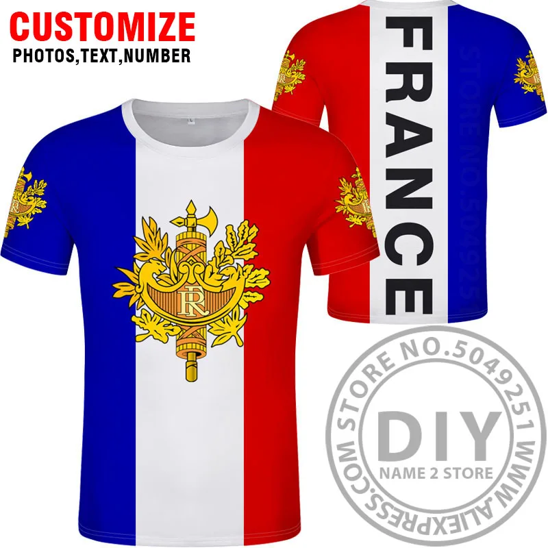 Style 4 Франция футболка diy на заказ имя номер fra футболка Национальный флаг Марианна французский принт слово fr колледж фото логотип одежда - Цвет: Style 4