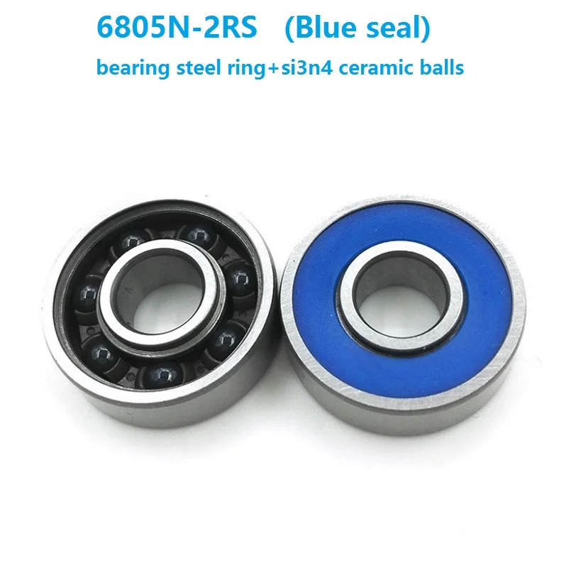 10pcs/lot 6805N-2RS 6805N 6805N-RS 6805 2RS 25x37x6mm bearing steel hybrid ceramic balls beaing Bicycle BB51 Bottom Hub | Обустройство