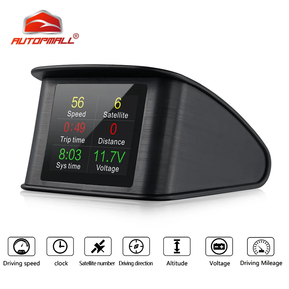 AUTOPMALL Hud GPS OBD автомобильный проектор цифровой измеритель скорости дисплей расход