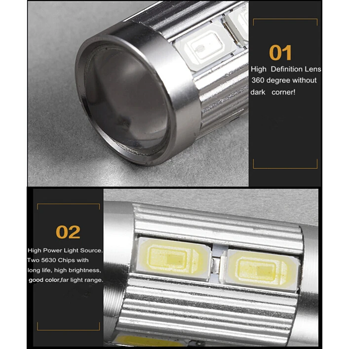 2 шт. canbus free T10 10 SMD5630 35 мм автомобильные декодирующие светодиодные лампы |