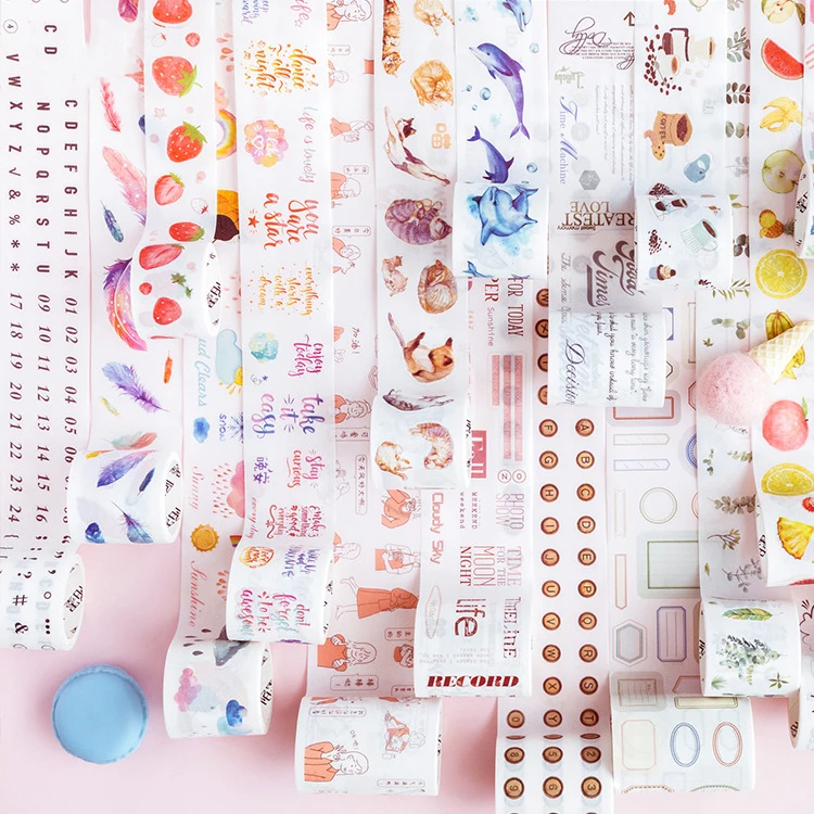 30 60 мм * 3 м Kawaii погода клубника скотч с принтом &quotКошка&quot наклейки Скрапбукинг