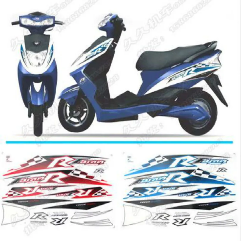 Moto cross moto rcycle наклейка moto rbike скутер стикеры мотокросса мото наклейка водонепроницаемая пленка Красный Синий