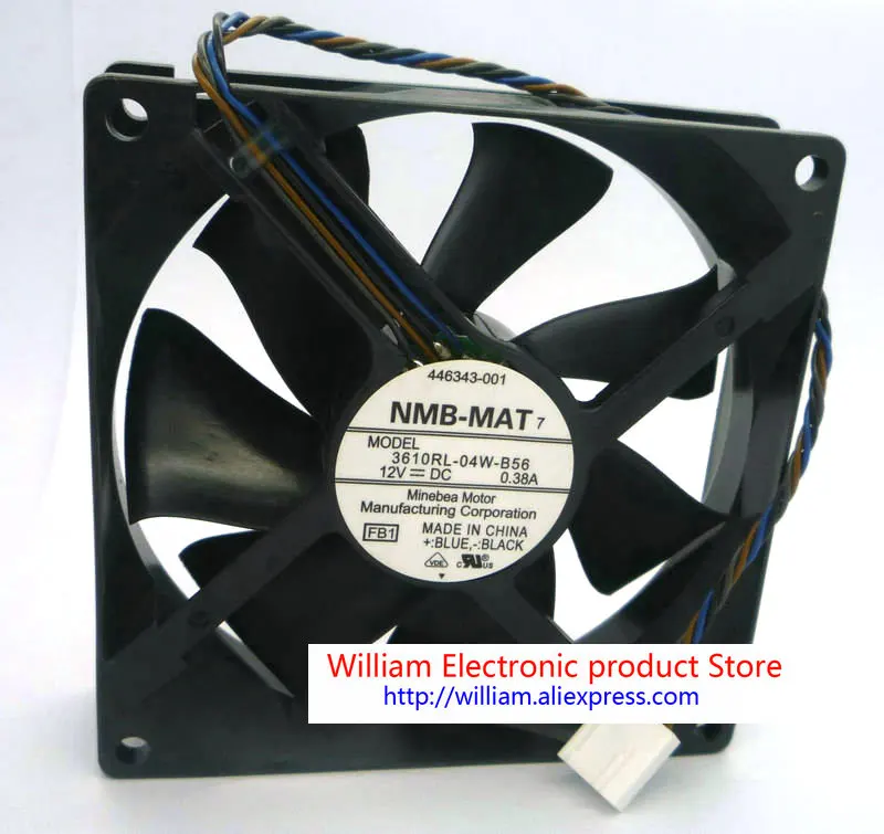 Новый оригинальный охлаждающий вентилятор для NMB 3610rl-04w-b56 12 В 0,38 а 9 см 92*92*25 мм 4 линии