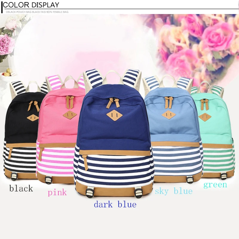 Мода милый поросенок нос в полоску Для женщин мужчин холст рюкзак бренд