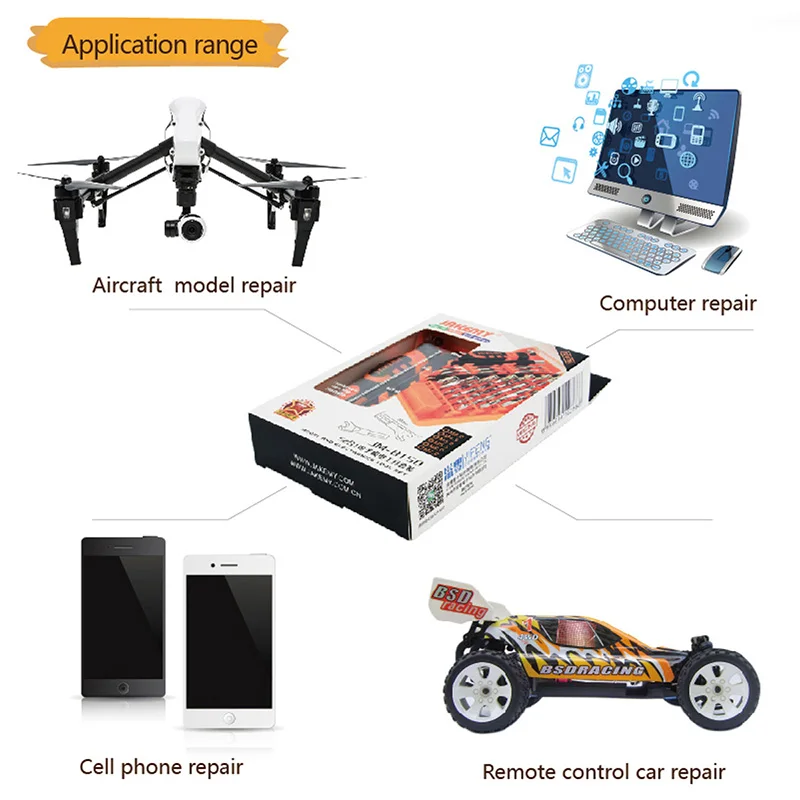 JAKEMY JM-8150 fast disassembly phone laptop repair kit Screwdrivers Hand tools set for Phone Computer Remote control car Repair |