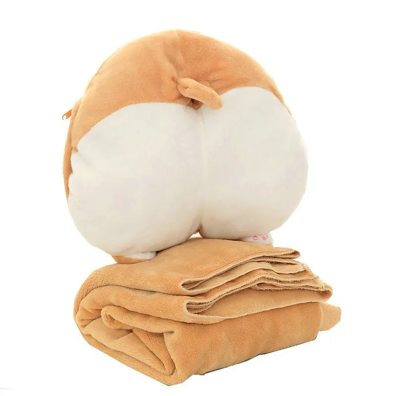 

Winer теплая 3 в 1 Подушка для корги собаки с фланелевым одеялом плюшевая подушка для корги набивная подушка для корги симпатичный подарок для ...