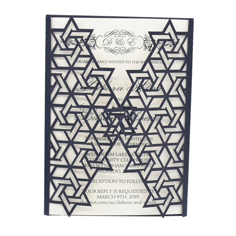 

wedding invitations blank invitation card wedding party decoration laser cut simple modern invitation sleeves
