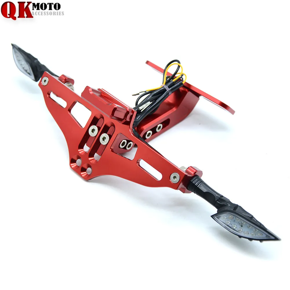 

Motorcycle License Plate Bracket Licence Plate Holder Frame Number Plate For suzuki sv 650 honda vfr 750 benelli bn302
