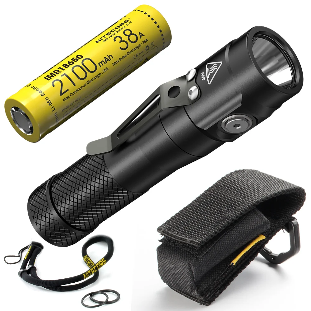 

NITECORE EC30 +IMR18650 Battery 1800LM CREE XHP35 HD LED EDC Flashlight Waterproof Outdoor Camping Fishing Search Portable Torch