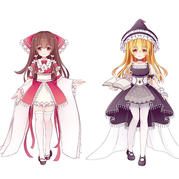 

[STOCK] 2018 Anime Touhou Project Hakurei Reimu/Kirisame Marisa Lolita Dress Cosplay Costume For Women Halloween Free Shipping.