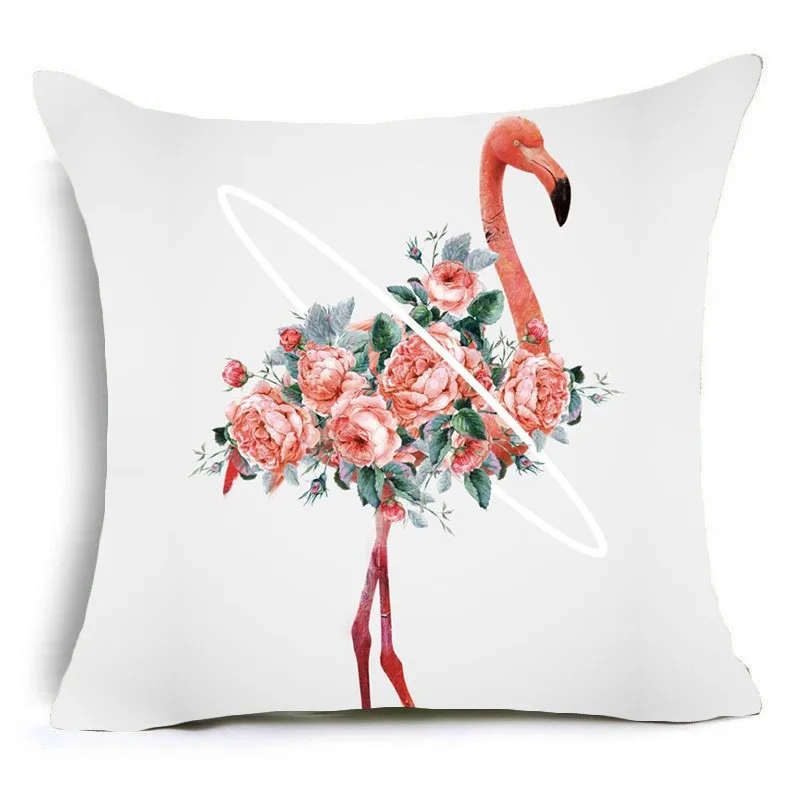 Креативная Подушка розовый Фламинго Колибри Полиэстеровая подушка крышка