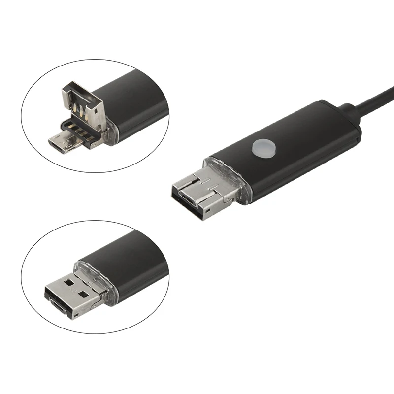 2 м кабель 5 мм 6 светодиодов IP67 водонепроницаемый Usb эндоскоп Android OTG трубка змея см