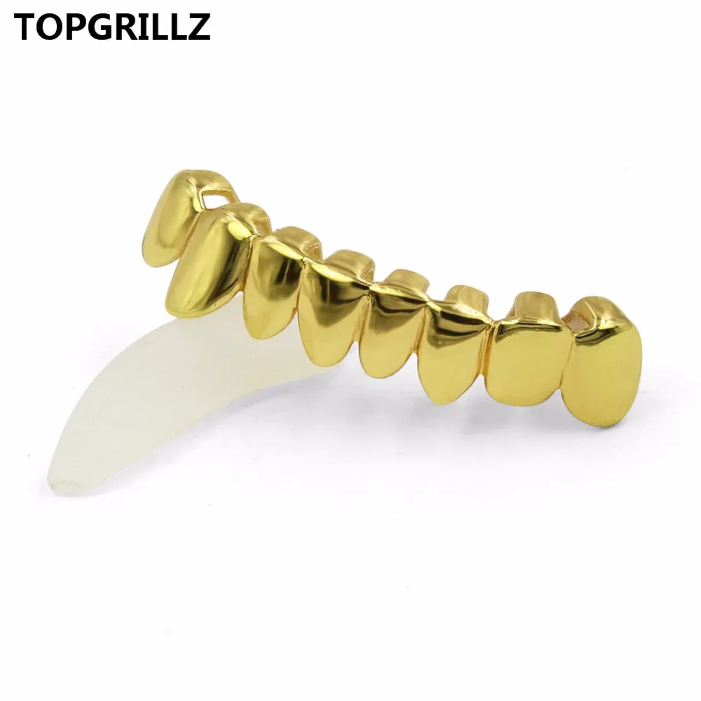 Гриль для зубов TOPGRILLZ стильный гриль с капельным покрытием желтого золота в форме