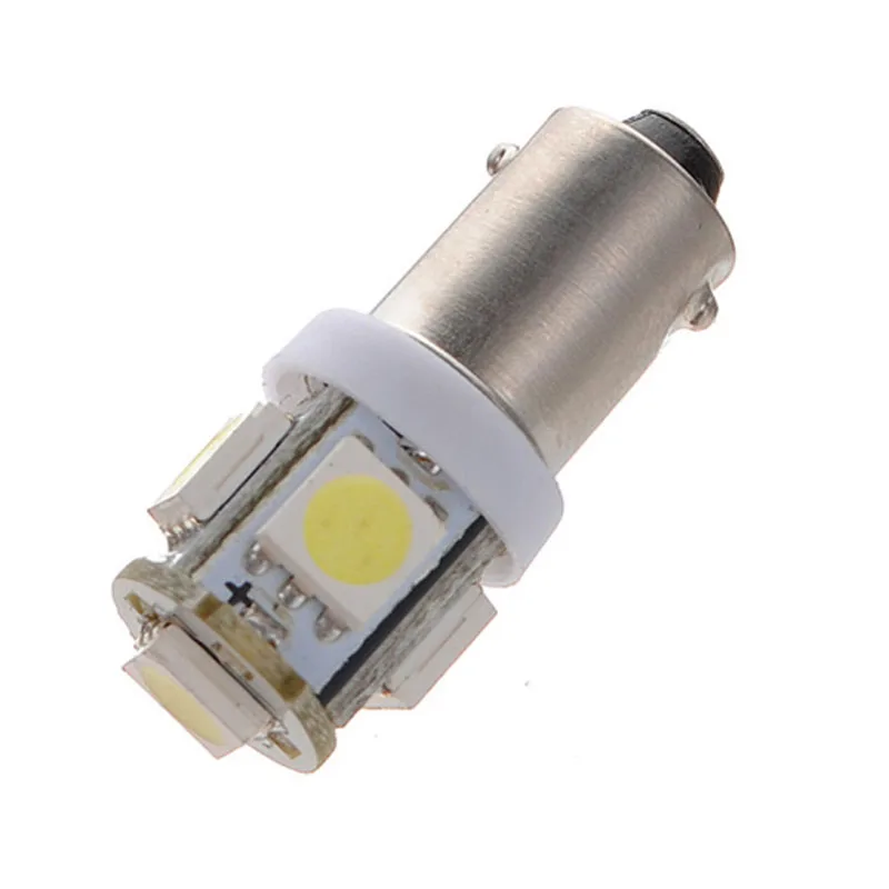 50 шт. BA9S T4W 5 SMD 5050 светодио дный AC 6 В 3 Номера Полярный пинбол свет лампы не ореолы