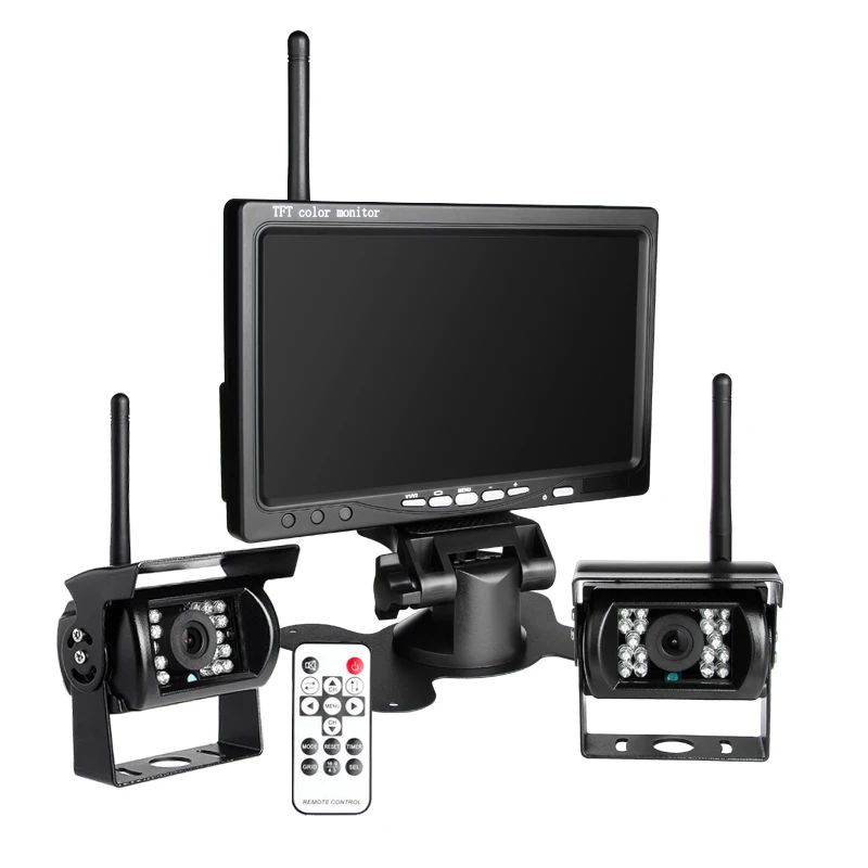 Беспроводная 2 резервных камеры ИК ночного видения водонепроницаемый с 7