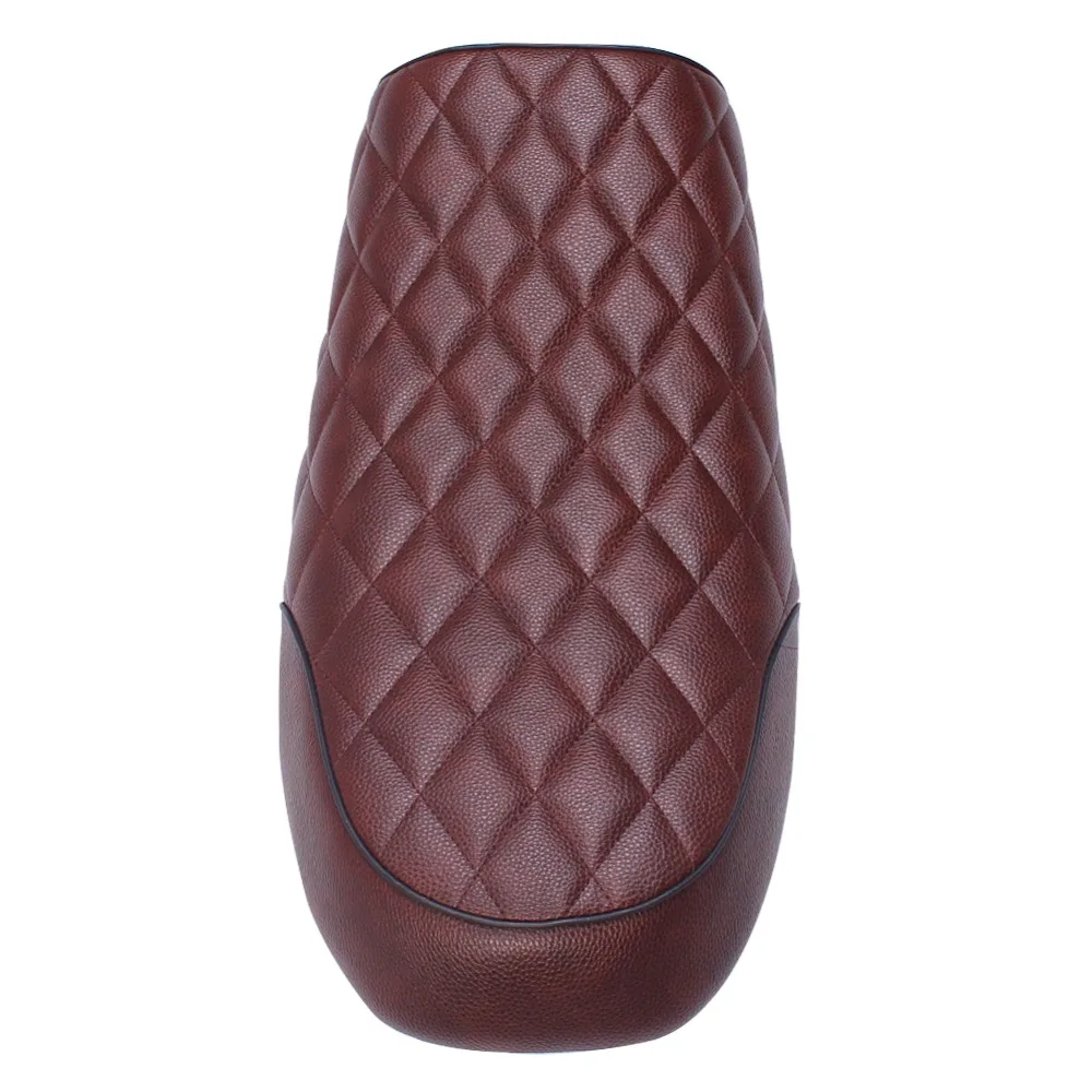 Черный мотоцикл кафе гонщик сиденье скремблер Алмаз Винтаж плоское седло