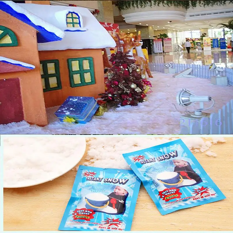 

Child Squishy Snow Artificial Flake Decor Fake Magic Instant Snow Fluffy For Christmas Wedding White Snow Decoration