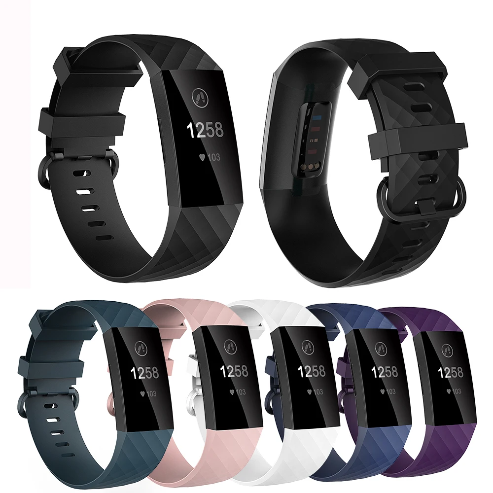 Ремешок Baaletc для часов Fitbit Charge 3 ремешок из резины ТПУ спортивный сменный браслета