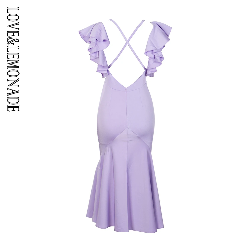Любовь и лимонада рифленое шить платье с открытой спиной Вечерние Платье LM8892PURPLE |