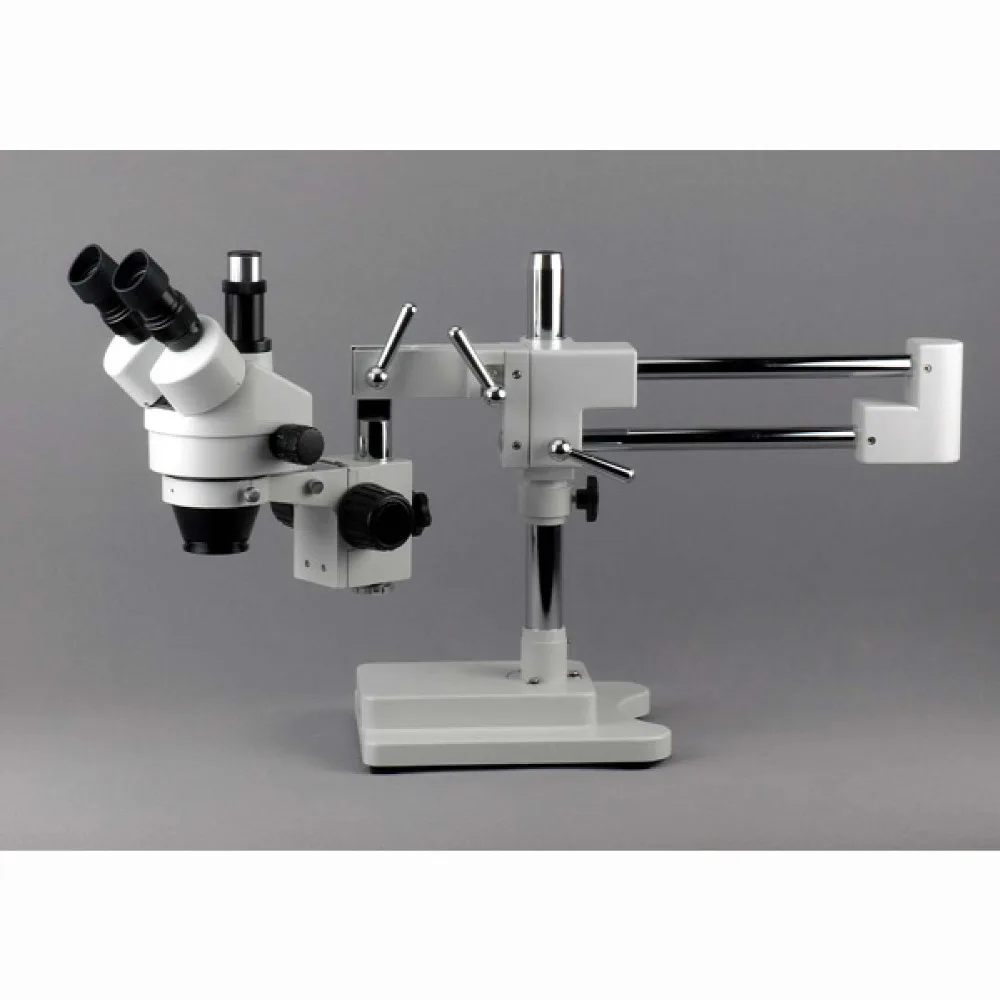 Тринокулярный Стерео микроскоп с увеличением амскоп 7X 45X двойной стрелой|microscope