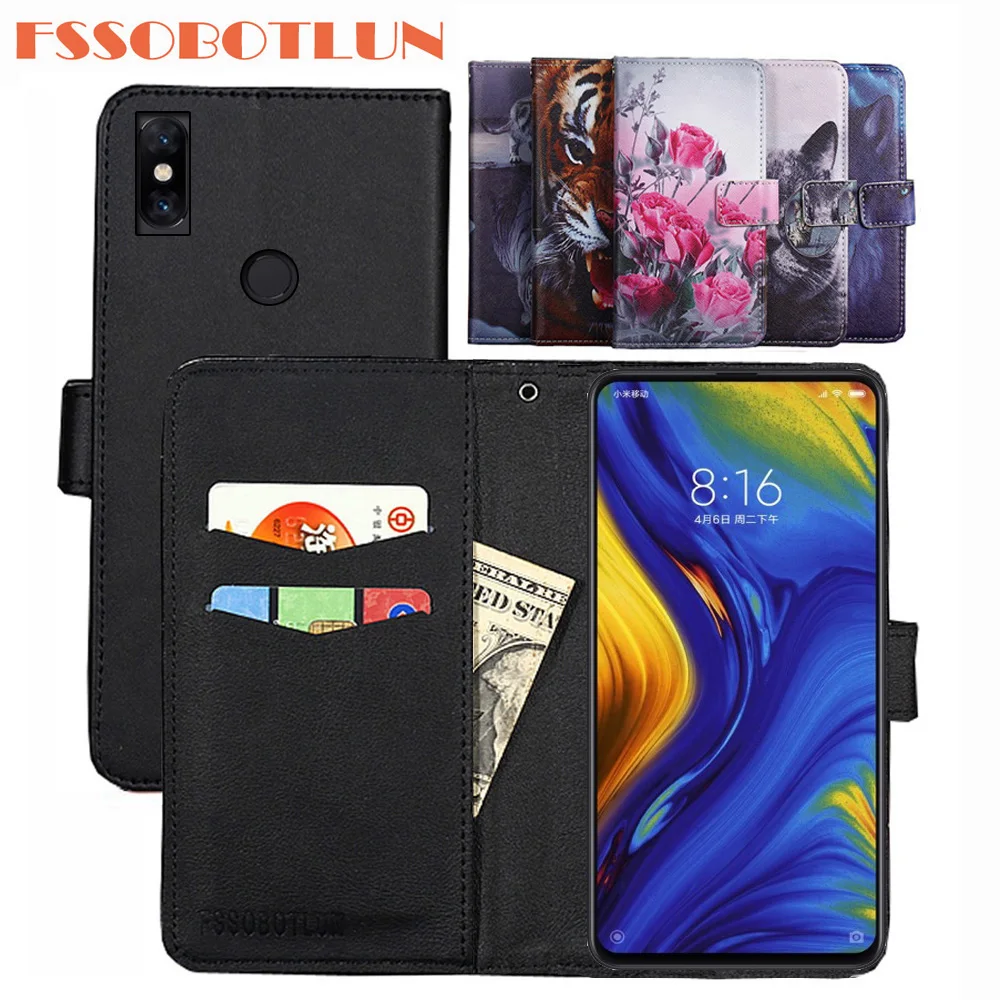 

FSSOBOTLUN для Xiaomi Mi Mix3 Mix 3, чехол из искусственной кожи, Ретро стиль, откидная крышка, чехол с магнитной застежкой, модные чехлы-бумажники, ремешо...
